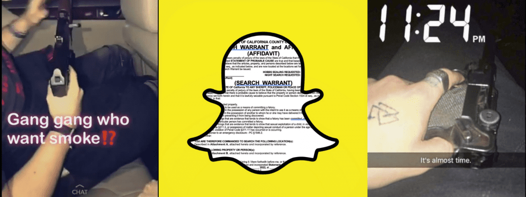 Snapchat posts of people holding guns